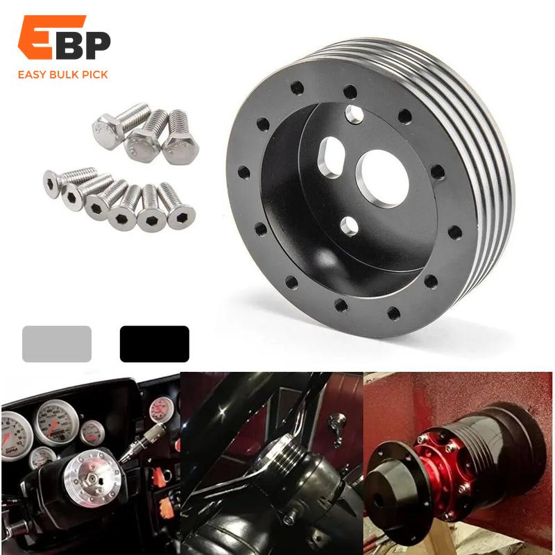 30 pcs 0.5" 1" Aluminum Steering Wheel Hub Adapter 70mm 5/6 Hole to 3 Hole Conversion Spacer