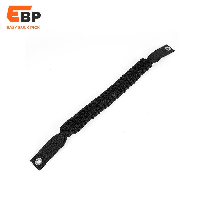 100 pcs Car Roof Grab Handle - Anti-Slip Paracord Strap for Jeep Wrangler & Ford Bronco, Rear Door Top Armrests, BAG107
