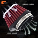 25 pcs Universal 51mm/55mm/60mm Air Filter Cleaner Tapered Cone for Motorcycles - Mushroom Head Design