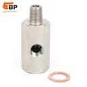50 pcs 1/8 NPT Oil Pressure Sensor Connector Adapter - Stainless Steel Turbo Feed Line Tee with 1/4 NPT, 1/8 BSPT, M10, M12, M14*1.5 Compatibility