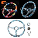 5 pcs Colorful Cartoon Pattern Acrylic Steering Wheel 14 Inch Universal Drifting Accessory 350mm Car Modification