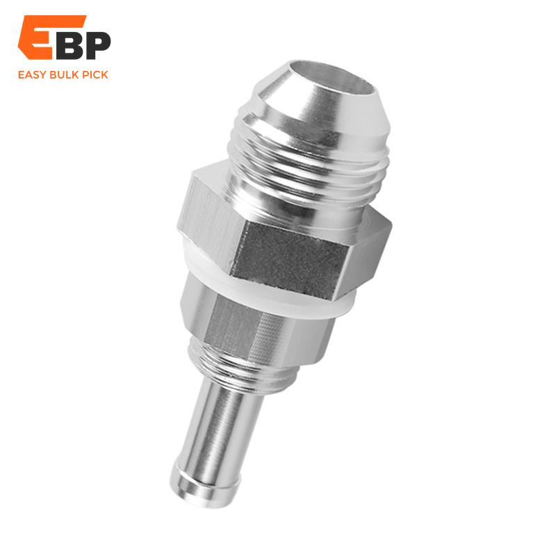50 pcs AN8 Flare Bulkhead Connector to 3/8" Fuel Tank Fitting Aluminum Alloy Silver Adapter for Fuel Tanks and Batteries