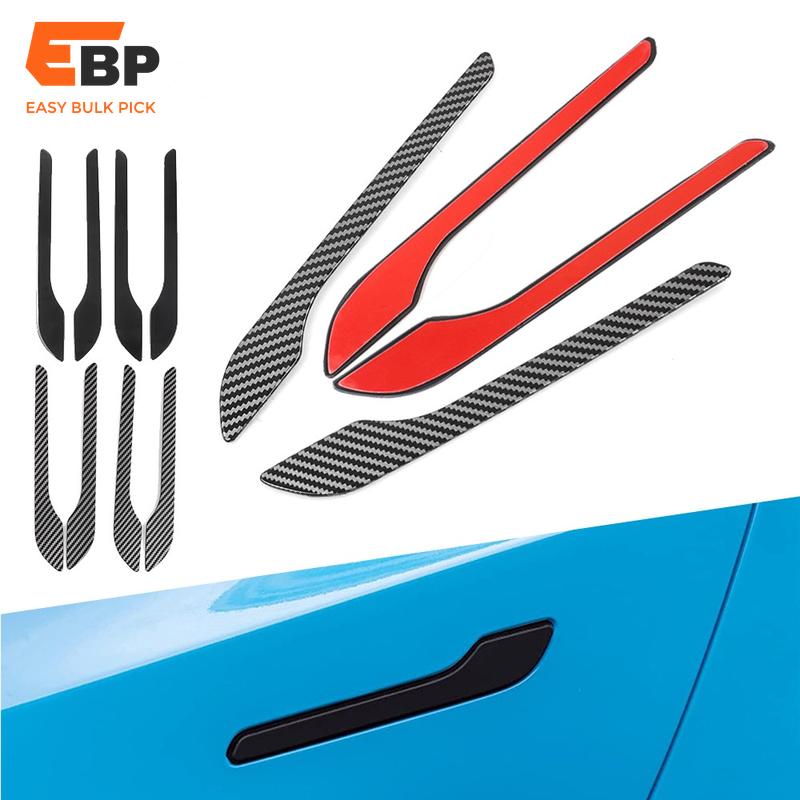 30 sets 4 Pieces Carbon Fiber Door Handle Cover Stickers for Tesla Model 3 Y Accessories
