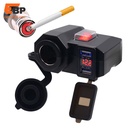 20 pcs Universal Waterproof Motorcycle USB Charger with Dual 4.2A Ports, DC 12V Cigarette Lighter Socket and Voltmeter for Harley, Yamaha, Kawasaki, BMW, and DucSauer