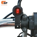 50 pcs Waterproof Aluminium Alloy 12V Handlebar Switch for Motorcycle Headlight, Fog Light, and Hazard Light - 7/8" 22mm On/Off Switch with Indicator