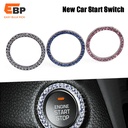 200 pcs 40mm Crystal Clear Pendant Bling Decorative Ring for Car Start Switch Button Accessories