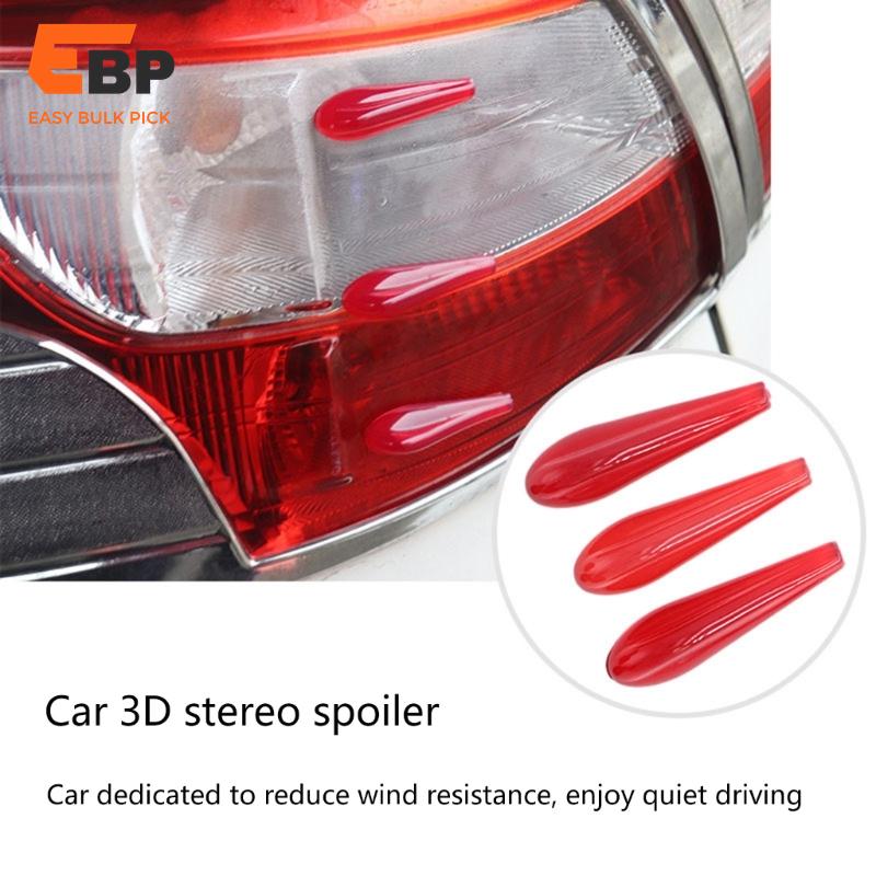 50 sets 6 Pcs Auto Tail Light Protection Decals Set - Universal Bumper Airflow Spoiler Stickers for Vehicle Decoration