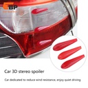 50 sets 6 Pcs Auto Tail Light Protection Decals Set - Universal Bumper Airflow Spoiler Stickers for Vehicle Decoration
