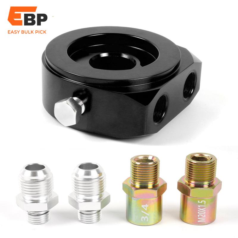 205 pcs Universal Aluminum Oil Filter Sandwich Adapter for Oil Cooler Kit AN10 - PQY6721