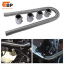 5 sets 24" 36" 48" Stainless Steel Flexible Radiator Coolant Hose Kit with 4 Caps Universal Fit