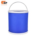 10 pcs Durable 11L Portable Foldable Water Bucket for Car Washing, Camping, and Fishing - Blue Oxford Fabric