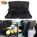 10 pcs Portable Multifunctional Car Dining Tray with Cup Holder - Foldable Backseat Food and Drink Organizer for Auto Interior
