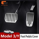 30 sets Foot Pedal Covers for Tesla Model 3 Y Highland 2024 2023 2022 Aluminum Alloy Accelerator Brake Rest Pads Mat Accessories