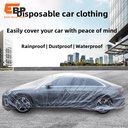 25 pcs Disposable Transparent PE Car Cover - Waterproof and Dustproof Outer Protection for All Vehicles