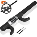 5 pcs Universal Car Steering Wheel Lock - High Hardness Alloy Steel Anti-theft Combination Lock for Vehicle Security, Adjustable and Durable 1SET