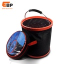 10 pcs 12L Portable Collapsible Car Wash Bucket - Large Oxford Fabric Fishing and Camping Water Container Accessories