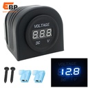 30 pcs Car Voltage Monitor LED Display Waterproof DC 12V 24V Digital Voltmeter Gauge Tent Style Tester