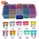 40 sets 100PCS Auto Fuse Assortment Set 2A 3A 5A 7.5A 10A 15A 20A 25A 30A 35A with Clip, Car Fuses for Automotive Use