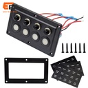 10 pcs 4-Position Touch Control Panel Overload Protection Switch with Indicator Light for RVs, Cars, and Yachts 12-24V