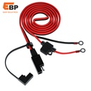 50 pcs 12V SAE to O Ring Terminal Extension Cable 4FT for Battery Charger and Motorcycle Quick Connect