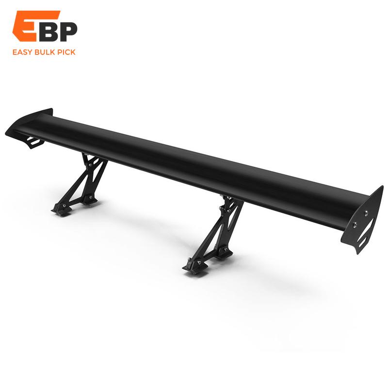 5 pcs 135cm 53" GT Style Car Racing Aluminum Tail Wing Spoiler for Sedan - Universal Fit, Requires Drilling, Modified Auto Performance Enhancer
