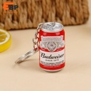 200PCS Simulation Beer Can Keychain Set - Miniature Canned Drink Keyring Pendant for Men, Party Favor Accessories