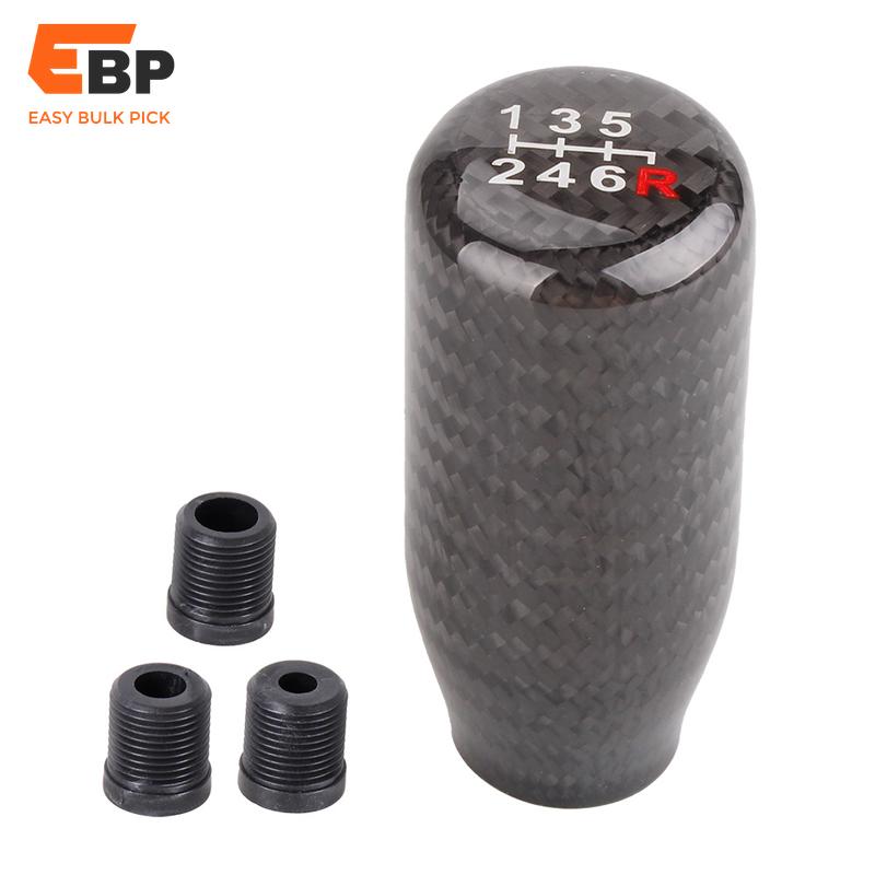 25 pcs Carbon Fiber Gear Shift Knob for 5-Speed and 6-Speed Manual Transmission, Wave Stick Head, Car Modification Accessory RS-SFN125