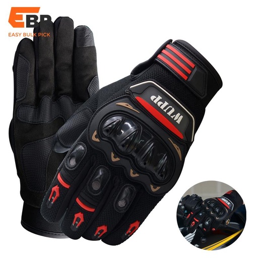 20 pcs Motorcycle Fingerless Gloves for Men and Women, Touchscreen Full-Finger Cycling Gear for Motocross and MTB Riding, Summer Sports Protection