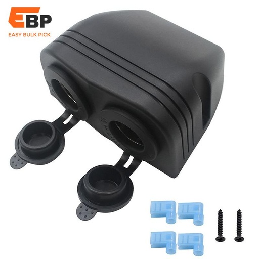 30 pcs 12V Dual Socket Waterproof Cigarette Lighter Power Outlet for Car Boat Motorcycle - Upgraded 12V Female Socket with GPS Voltage Charging