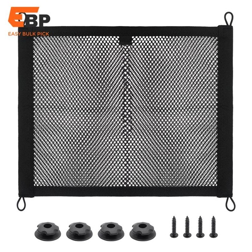 30 pcs Car Trunk Cargo Net with Mounting Screws, Universal Storage Mesh Pocket for SUV, RV, and Truck, 42x36cm Luggage Net Bag