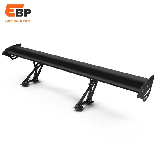 5 pcs 135cm 53" GT Style Car Racing Aluminum Tail Wing Spoiler for Sedan - Universal Fit, Requires Drilling, Modified Auto Performance Enhancer