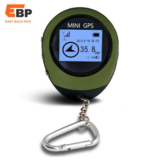 20pcs Portable Mini Handheld GPS Navigator with Keychain, USB Rechargeable for Outdoor Sports and Travel