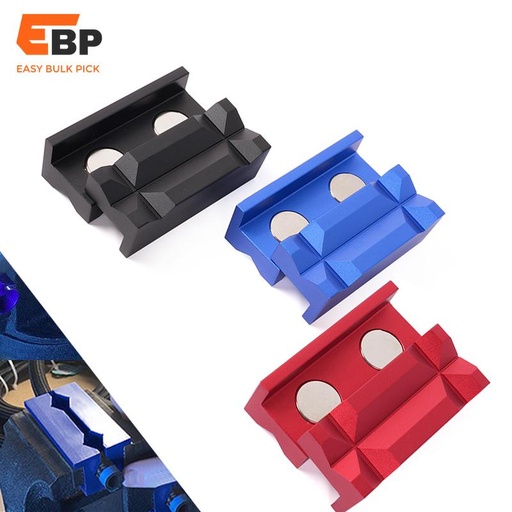 10 pcs Aluminum Magnetic Vise Jaw Inserts for AN Fitting Oil Cooler Connector, Soft Jaw Protectors EM1043