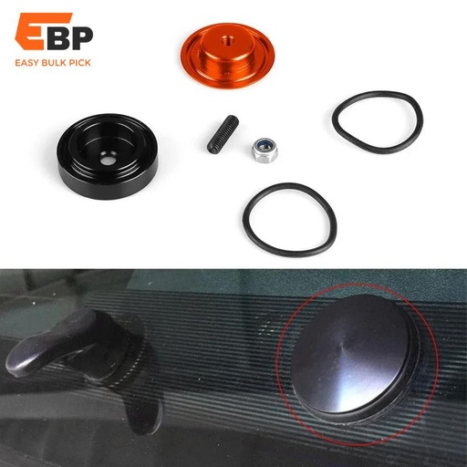 50 pcs Aluminum Rear Wiper Delete Cap Kit for Honda Civic, Acura RSX, BMW 3 Series E46/5, Mazda Speed 3