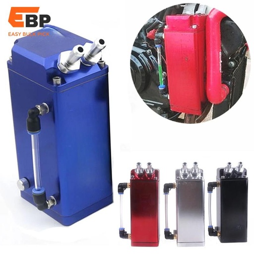 5 pcs 0.5L High-Performance Oil Catch Can for Cars, Trucks, and Buses - Red Engine Oil Separator and Recovery System