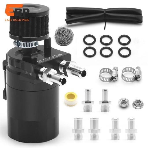10 pcs Car Modification Accessory 300ML Breathable Oil Pot with Air Filter Exhaust Gas Recovery System Steel Wire Ball