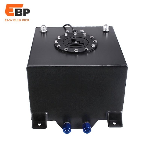 2 pcs 20L Aluminum Surge Tank with Mirror Polish Finish, Fuel Cell with Cap and Sensor, High Quality Car Modifications