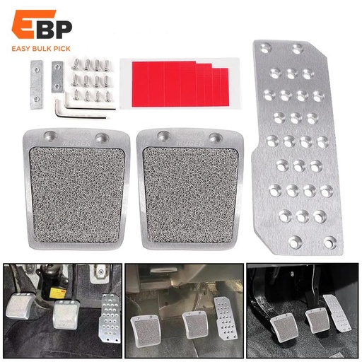 10 pcs Aluminum Anti-Slip Racing Pedals Set for Honda Accord Civic CRX Del Sol - Accelerator, Brake, and Clutch Pedals