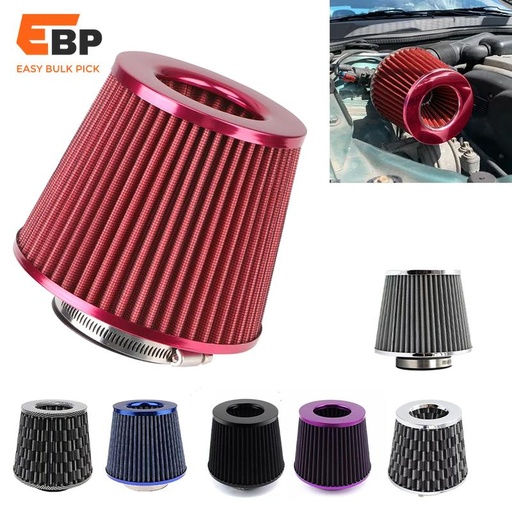 15 pcs 76MM 3 Inch Universal High Flow Mesh Cone Air Filter Kit for Cars - Washable Intake Engine Protector Auto Accessories