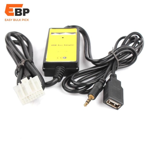 10pcs USB AUX MP3 Audio Adapter Cable for Honda Accord Civic City Odyssey Mazda 3 CX-7 2005-2011 SD USB Data CD Changer Support SSD/SHSD/MMC Card