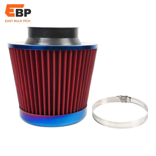 10 pcs 76mm 3" High Flow Air Intake Filter Kit Burnt Blue Stainless Steel Mesh Cone Performance Filter