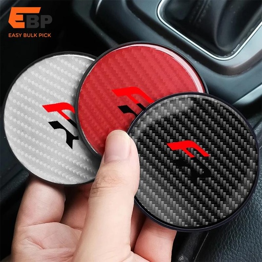 100 sets 2 Pcs Carbon Fiber Car Cup Holder Coasters Non-Slip Pads for Seat Leon FR Altea Ibiza Toledo Cordoba Alhambra Automotive Accessories