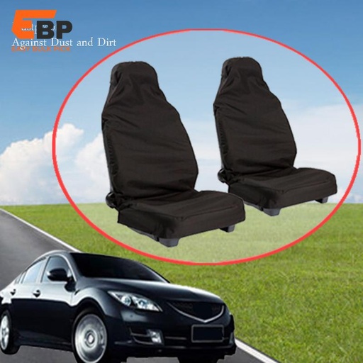 50 Pairs Heavy Duty Waterproof Universal Front Seat Covers for Cars, Vans, and Vehicles - Black Nylon Protectors