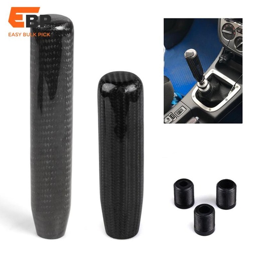 15 pcs 13-18cm Carbon Fiber Gear Shift Knob for Manual & Automatic Transmission - Compatible with Honda and Toyota