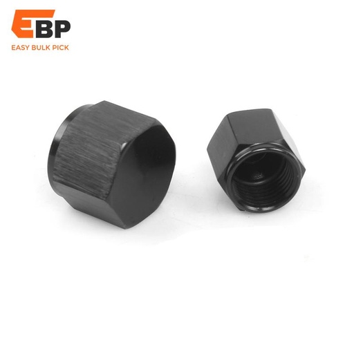 100 pcs Aluminum Tube Hose Line Fitting Adapter, Female Hardline Tube Nut and Sleeve for 4AN 1/4, 6AN 3/8, 8AN 1/2, 10AN 5/8, 12AN 3/4
