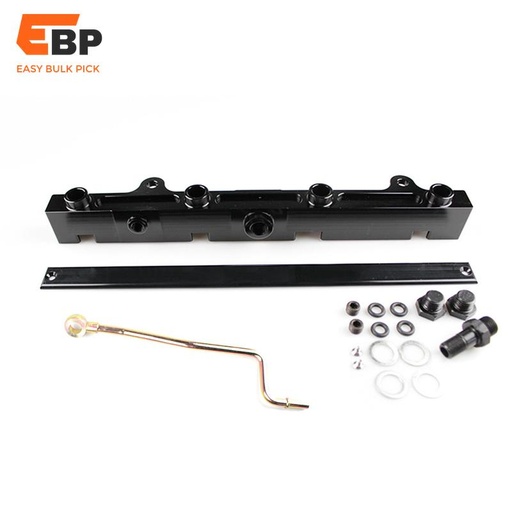 5 sets High Flow Fuel Rail Kit for Honda Civic RSX Si K20 K24 2.0/2.4L Aluminum Alloy黑色