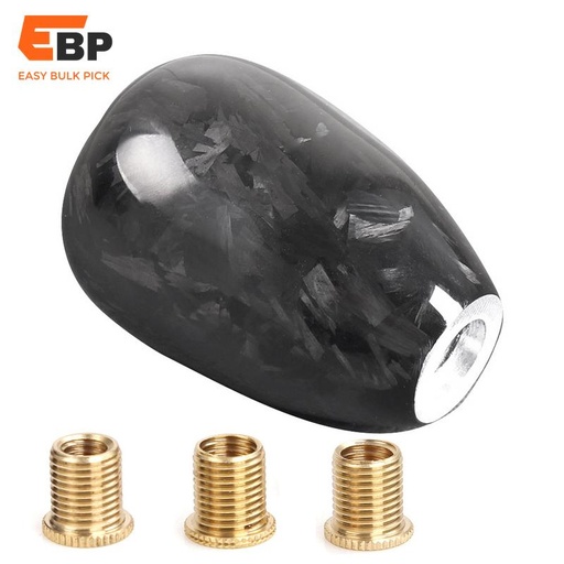 20 sets Carbon Fiber Gear Shift Knob with Forged Pattern for Manual Transmission - Universal Car Accessories and Decorations