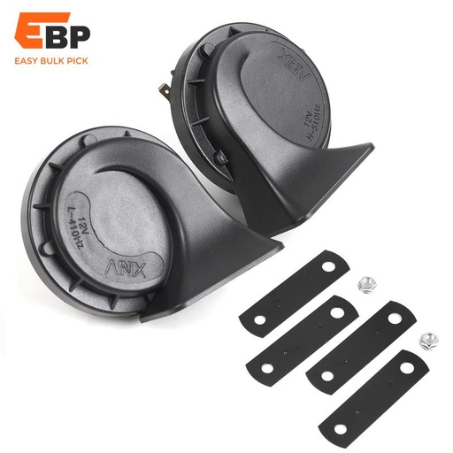 10 pairs 12V 110dB Dual Tone Air Train Horn - Waterproof Snail Horn for Cars, Trucks, and Motorcycles (410-510Hz)