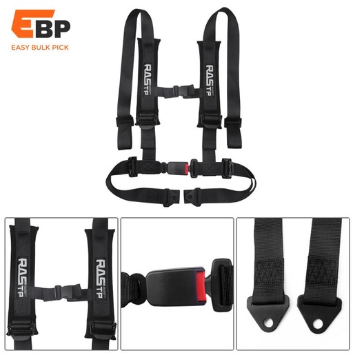 5 pcs 2 Inch Universal 4-Point Racing Harness Seat Belt, Nylon Car Safety Belt with Quick Release Buckle for Karting and Motorsports