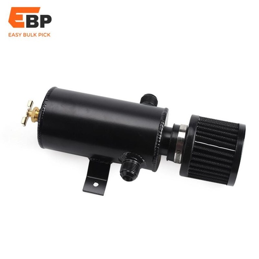 20 pcs Universal AN10 Aluminum Baffled Engine Oil Catch Can 750ml with Twin Port Breather Filter Kit